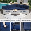 Whizmax 6 Pieces Outdoor Patio Furniture Set, Outdoor Wicker Furniture Set, Patio Sofa Set with 5 Seat Cushions and 1 Glass Coffee Table - 4 of 4