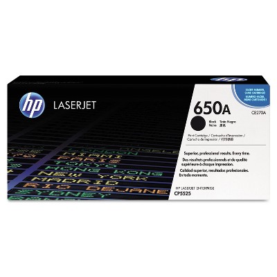 HP Inc. HP 650A (CE270A) Black Original LaserJet Toner Cartridge