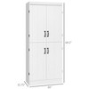 NicBex 69.5 Inch Kitchen Pantry Storage Cabinet with 4 Doors and 2 Adjustable Shelves for Dining Room,Bathroom,Kitchen - 3 of 4