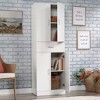 Sauder 4 Door Contemporary Storage Cabinet with Drawer White - image 4 of 4