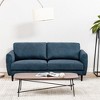 Tangkula 72" Fabric Sofa Couch Living Room Small Apartment Furniture w/ Wood Legs Navy - image 2 of 4