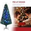 FONTOI 6ft Artificial Christmas Tree Decorative Fiber Effect Pine Tree with Star Topper for Home Holiday Party Display, Green, 39.76"*7.09"*7.48" - 4 of 4