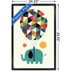 Trends International Andy Westface - Elephant Fly High Framed Wall Poster Prints - 3 of 4