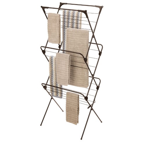 mDesign Tall Metal Foldable Laundry Clothes Drying Rack Stand - image 1 of 4