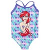 Disney Princess Ariel Girls One-Piece Swimsuit Rash Guard Tankini Top Modest Skirt and Bottom 5 Piece Set Toddler - image 3 of 4