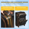 Vynxaria 5-Piece Black Softside Luggage Set Expandable TSA Locks Spinner Wheels Lightweight for Family Travel Long Journeys - 2 of 4