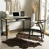 Alan 1 Drawer 1 Shelf Desk - DSK2205 - Rustic Brown/Black - Safavieh - 2 of 4