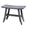 CoastalVogue® Satori® 24" Teak Wood Shower Bench in Antique Gray Finish - Target Plus Gray 24"L x 12"D x 18"H - 2 of 2
