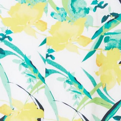 yellow tropical floral