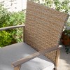 Barton 3-Piece Oakview Terrace Wood Grain Steel Frame Bar Height Patio Set with Cushions Set - 4 of 4