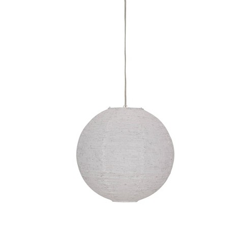 Paper Ceiling Pendant Gray Includes Energy Efficient Light Bulb