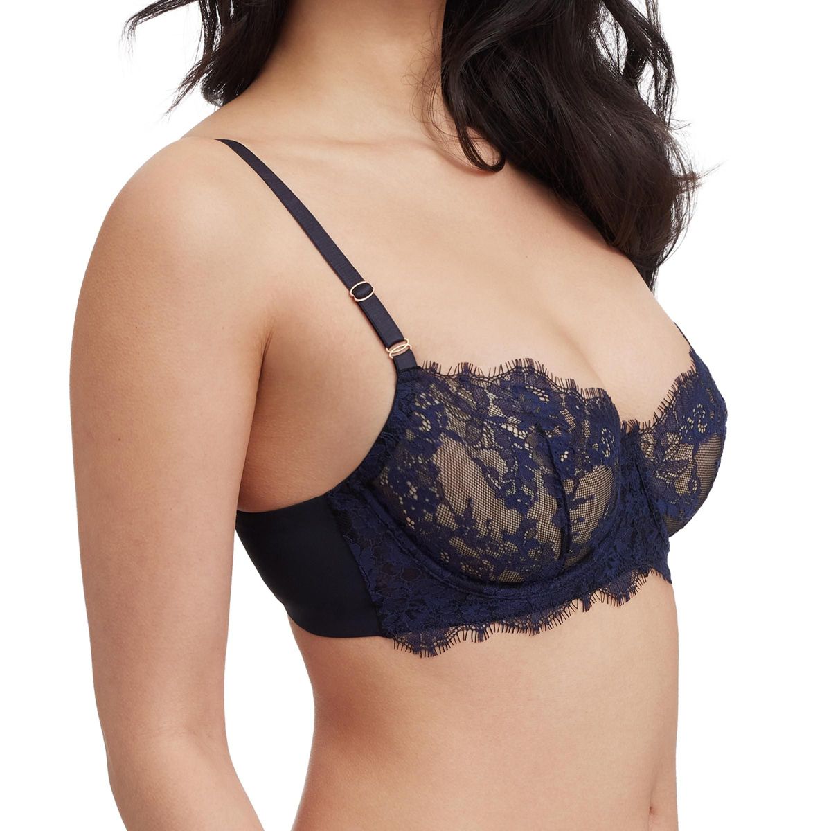 Skarlett Blue Women's Entice Lace Unlined Balconette Underwire Bra 324143 - thumbnail 10