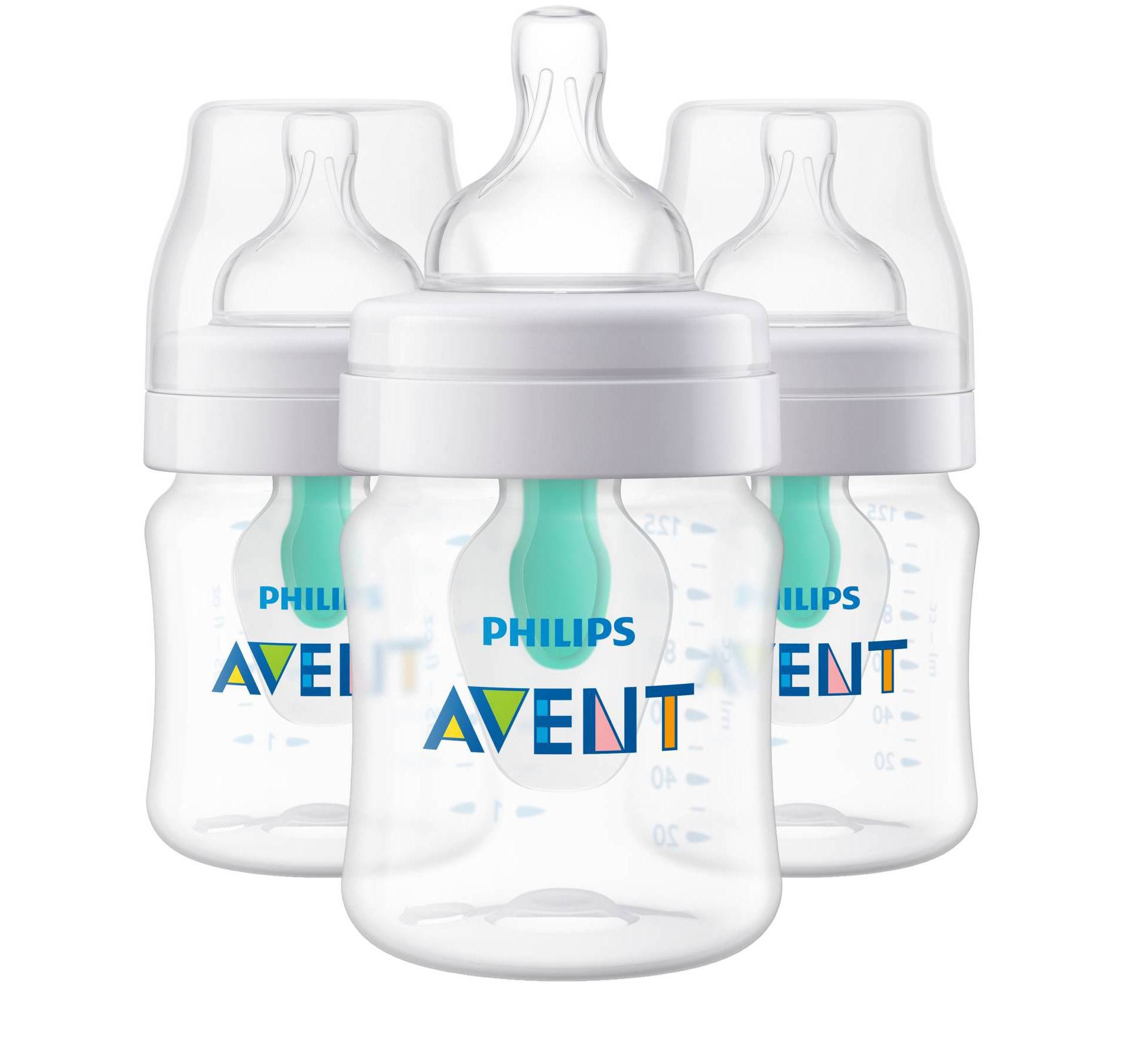 Philips Avent 3pk Anti-Colic Baby Bottle with AirFree Vent - Clear - 4oz