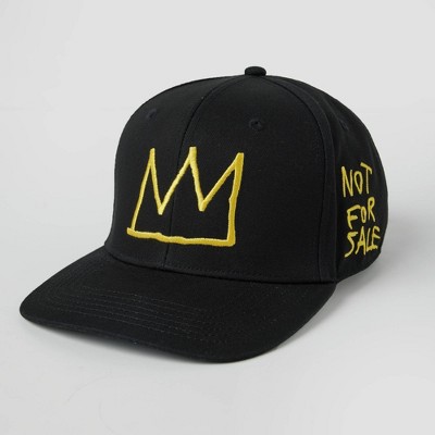 Men's Jean-Michel Basquiat Cotton Snapback Baseball Hat - Black