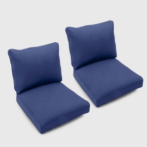 Bar Harbor 2pk Club Chair Cushions Navy - Threshold , Blue