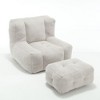 NicBex Bean Bag Chair,Beanbag Chair with Ottoman,Adult Lounge Sofa,Comfy Chair for Living Room Bedroom - 4 of 4