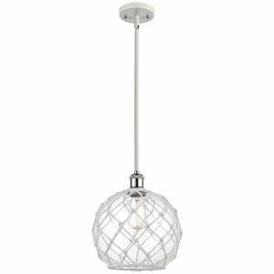 Farmhouse Rope - 1 Light Stem Hung Mini Pendant In Industrial Style-13 Inches Tall and 10 Inches Wide - 1 of 1