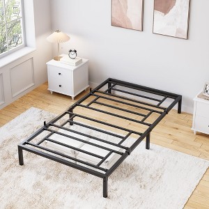 Metal Bed Frame, 14 Inch Tall Metal Bed Platform W/ Under Storage, No Box Spring Needed, Duty Sturdy Mattress Foundation, Easy to Assemble - 1 of 4