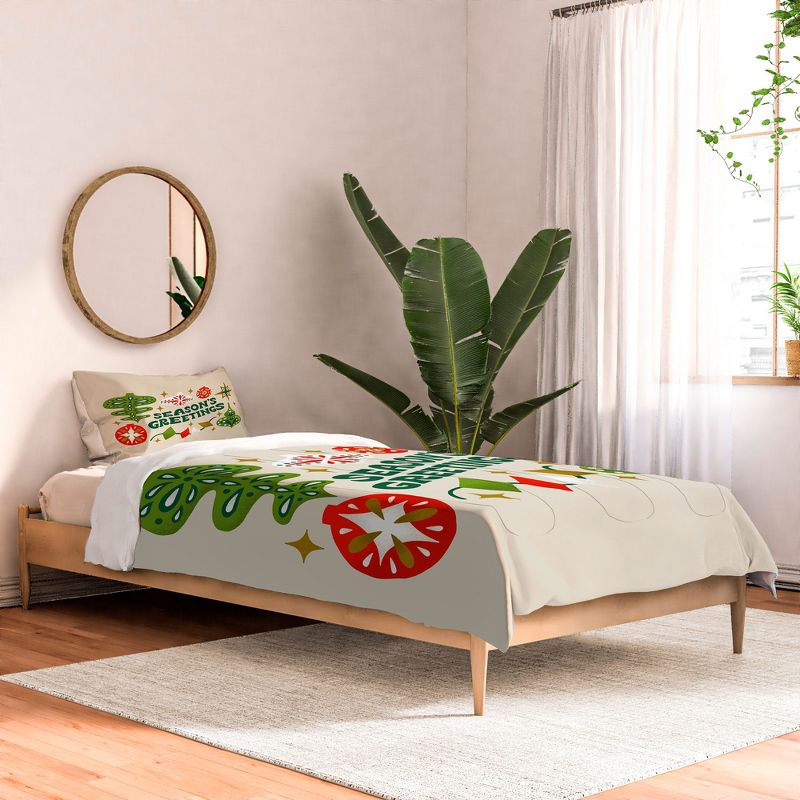 Jessica Molina Seasons Greetings Vintage Ornaments Comforter + Pillow Sham(s) - Deny Designs, 2 of 4