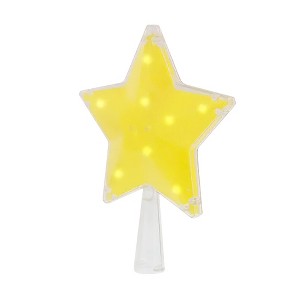 Tree Nest Glittered 3D Star Battery Operated Christmas Tree Topper, Gold - 1 of 4