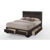 TiramisuBest Espresso Queen Bed in Synthetic Wood with Drawers & Headboard - 4 of 4