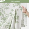 Aoibox Sage Green Floral Shower Curtain, Cotton Blend Bathroom Decor with Rust-Resistant Hooks, Machine Washable for Easy Care - 4 of 4