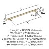 Amerock Bar Pulls 8-13/16 inch (224mm) Center-to-Center Golden Champagne Cabinet Pull - 2 of 3