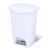 Glad Kitchen Trash Can with Lid and Garbage Bag Rings, 13 Gal, White, 3 Pack - 2 of 4