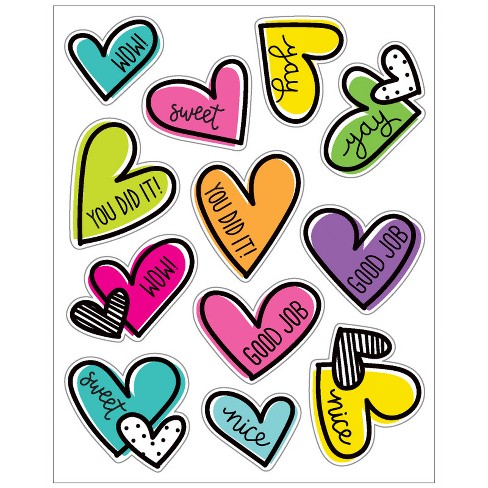 Carson Dellosa Education Kind Vibes Doodle Hearts Shape Stickers, Pack of 72 (Pack of 10) - image 1 of 1