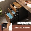 GALAXHERO 3-Drawer Rolling File Cabinet with Lock, Wood Under Desk Filing Cabinet for Home Office, Fits Letter/Legal/A4 Size - 2 of 4