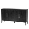 60" MDF Storage Cabinet Sideboard with 4 Doors, 4 Shelves and Metal Handles for Hallway, Entryway, or Living Room - 4 of 4