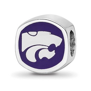 Black Bow Jewelry Sterling Silver Kansas State Wildcats NCAA Bead Charm - 1 of 4