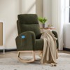KTMBDW Nursery Rocking Chair, Teddy Upholstered Glider Rocker Rocking Accent Chair Padded Seat with High Backrest for Living Room, Bedroom, Offices - 2 of 4