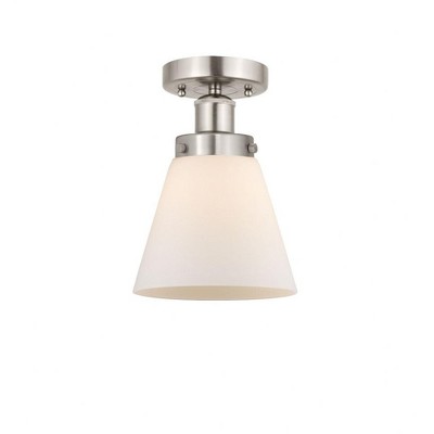 Cone - 1 Light Semi-Flush Mount In Industrial Style-8.25 Inches Tall and 6.5 Inches Wide