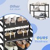 Simple Trending Shoe Rack for Closet, 10 Tiers Narrow Shoe Shelf Holds 20 Pairs, Shoe Organizer Storage with Hooks, Black - 4 of 4