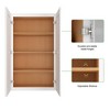 LOVMOR in Plywood Soft Close Kitchen Wall Cabinet with 2 Doors and Adjustable Shelves for Kitchen, Bathroom, Living Room,Study - 4 of 4