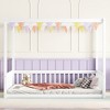 Dolonm Full Size Wooden Canopy Floor Bed with Guardrails, 78.2"L x 57"W x 58.3"H - 3 of 4