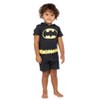 DC Comics Justice League Batman Costume Short Sleeve Romper Black - 3 of 4