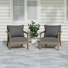 WestinTrends Avalon Outdoor Modern HDPE Patio Club Chairs with Deep Seat Cushions (Set of 2) - 2 of 4