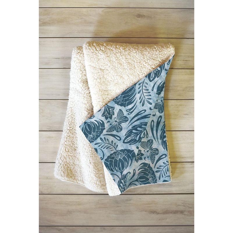Heather Dutton Arabella Washed Indigo Fleece Blanket - Deny Designs, 2 of 3