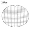Unique Bargains Stainless Steel Round Cross Wire Barbecue Grill with Legs - 3 of 4