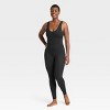 Women's Brushed Sculpt Scoop Neck Bodysuit - All In Motion™ Black XS