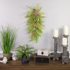 Northlight 28" Fern and Succulents Artificial Spring Teardrop Swag, Unlit - 3 of 4
