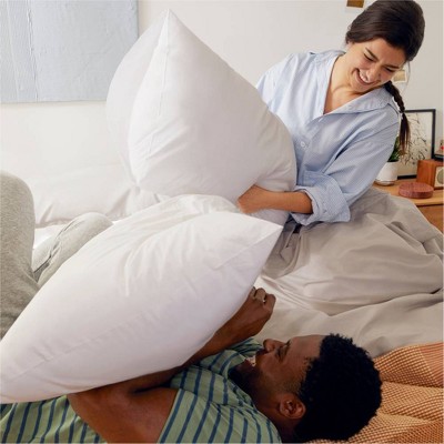 Dual-Comfort Standard Polyester Pillow with Breathable Percale Weave