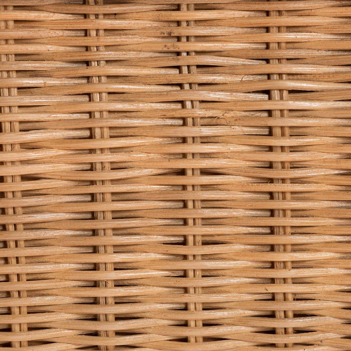 bali & pari Abena Ming Style Natural Rattan Bench with Cushion Light Honey - thumbnail 6
