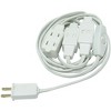Northlight Indoor Polarized Extension Power Cord with 9 Outlets - 12' - White - 2 of 3