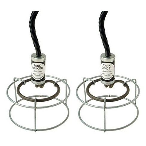 Farm Innovators Model W-449 Submergible Bucket Stock Tank Horse Trough  Livestock Water Heater Deicer With Attached Guard, 1000 Watt, Silver (2  Pack) : Target