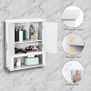 VINGLI Bathroom Wall Cabinet Medicine Wall Mount Bathroom Cabinet Organizer Over The Toilet Storage with 2 Doors 1 Adjustable Shelf - 4 of 4