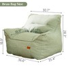 Hooseng Bean Bag Chair with Filler, Big Floor Sofa with Tufted Soft Armrests & Side Pocket, Premium Lazy Sofa for Adults, Living room, Bedroom, Dorm - 2 of 4