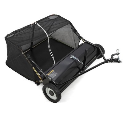 Tow Behind Lawn Sweeper 48 Inch, Large Capacity Heavy Duty Leaf & Grass ...